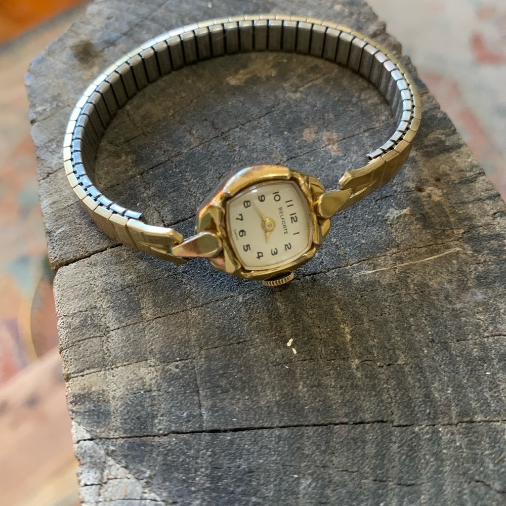 Vintage two-toned Gold & Silver Belforte Women’s Dress Watch w/ Expansion Band